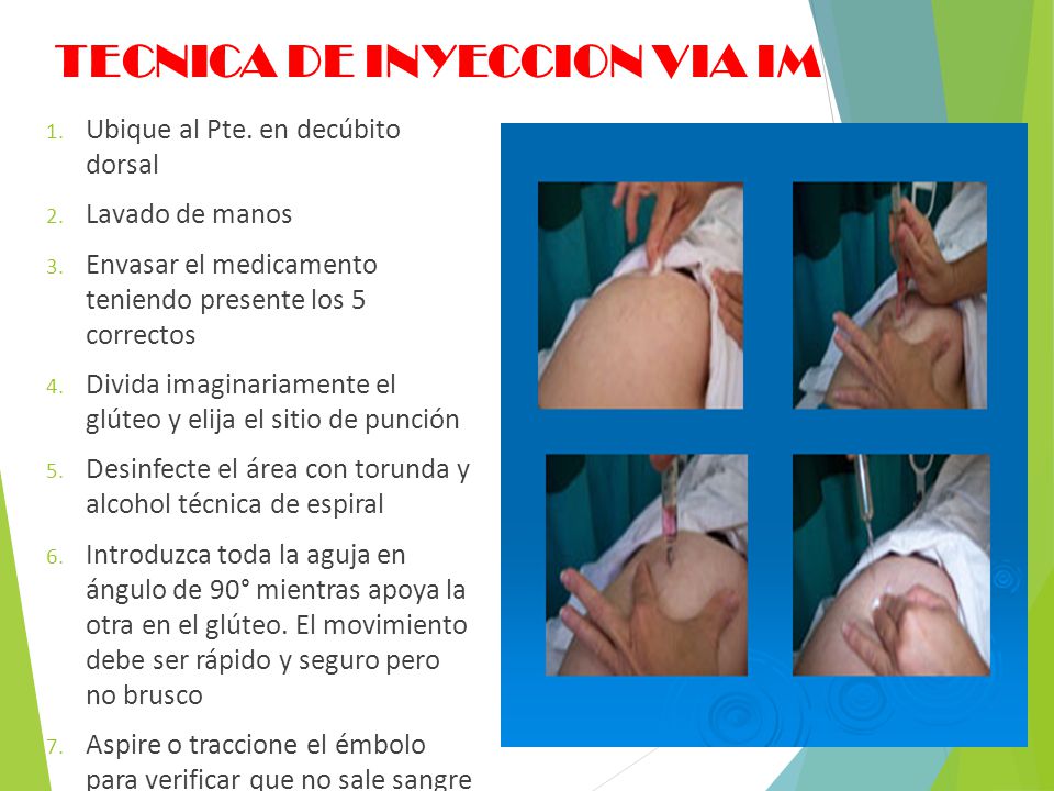 inyeccion intramuscular gluteo tecnica